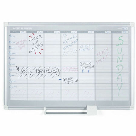 MasterVision Dry-erase Magnetic Planning Board - Rear