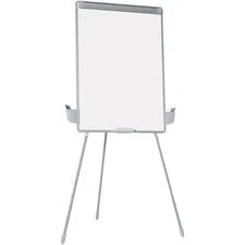 MasterVision Dry-erase Portable Tripod Easel - 29’’ (2.4 ft) Width x 41’’ (3.4 Height - White Melamine Surface - Gray