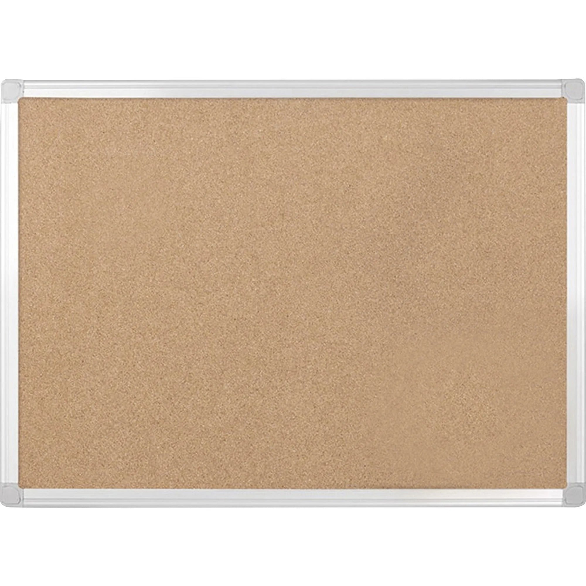 MasterVision Earth Series Recycled Cork Board - Sustainable 48x72’’ - Aluminum Frame - Bulletin Boards