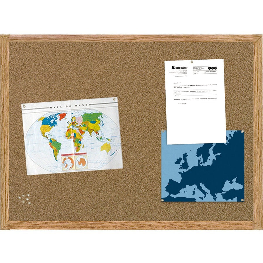 MasterVision Earth Series Recycled Cork Bulletin Boards - Front