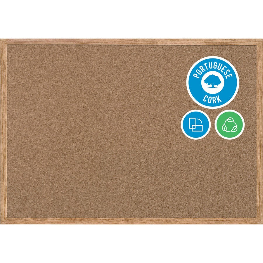 MasterVision Earth Series Recycled Cork Bulletin Boards - Front