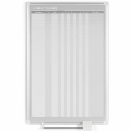 MasterVision In/Out Vertical Planner Board - 24x36’’ White Steel Surface - Planning Boards