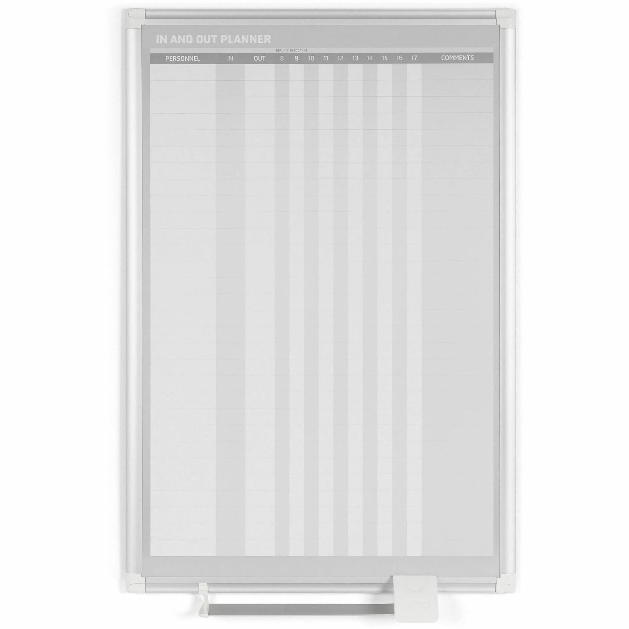 MasterVision In/Out Vertical Planner Board - 24x36’’ White Steel Surface - Planning Boards