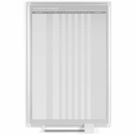 MasterVision In/Out Vertical Planner Board - 24x36’’ White Steel Surface - Planning Boards