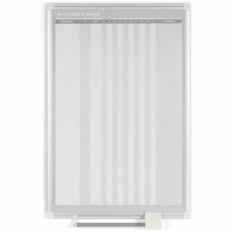 MasterVision In/Out Vertical Planner Board - 24x36’’ White Steel Surface - Planning Boards