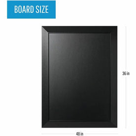 MasterVision Kamashi Chalkboard - 48x36’’ Black Surface - Versatile Display Solution - Chalk Boards
