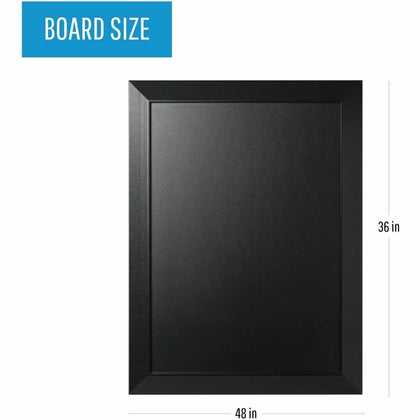 MasterVision Kamashi Chalkboard - 48x36’’ Black Surface - Versatile Display Solution - Chalk Boards