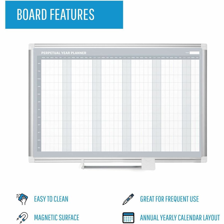 MasterVision Magnetic 12-Month Planner - Front
