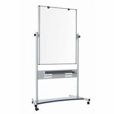 MasterVision Magnetic Dry Erase 2-sided Easel - 36’’ (3 ft) Width x 48’’ (4 Height - Casters Marker Tray - Assembly