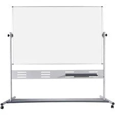 MasterVision Magnetic Dry Erase 2-sided Easel - 72’’ (6 ft) Width x 48’’ (4 Height - White Lacquered Steel Surface