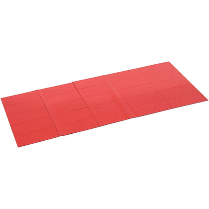 MasterVision Magnetic Dry Erase Strips - Red Color Coding - 2’’ x 0.88’’ - 25 Pack - Board & Easel Accessories