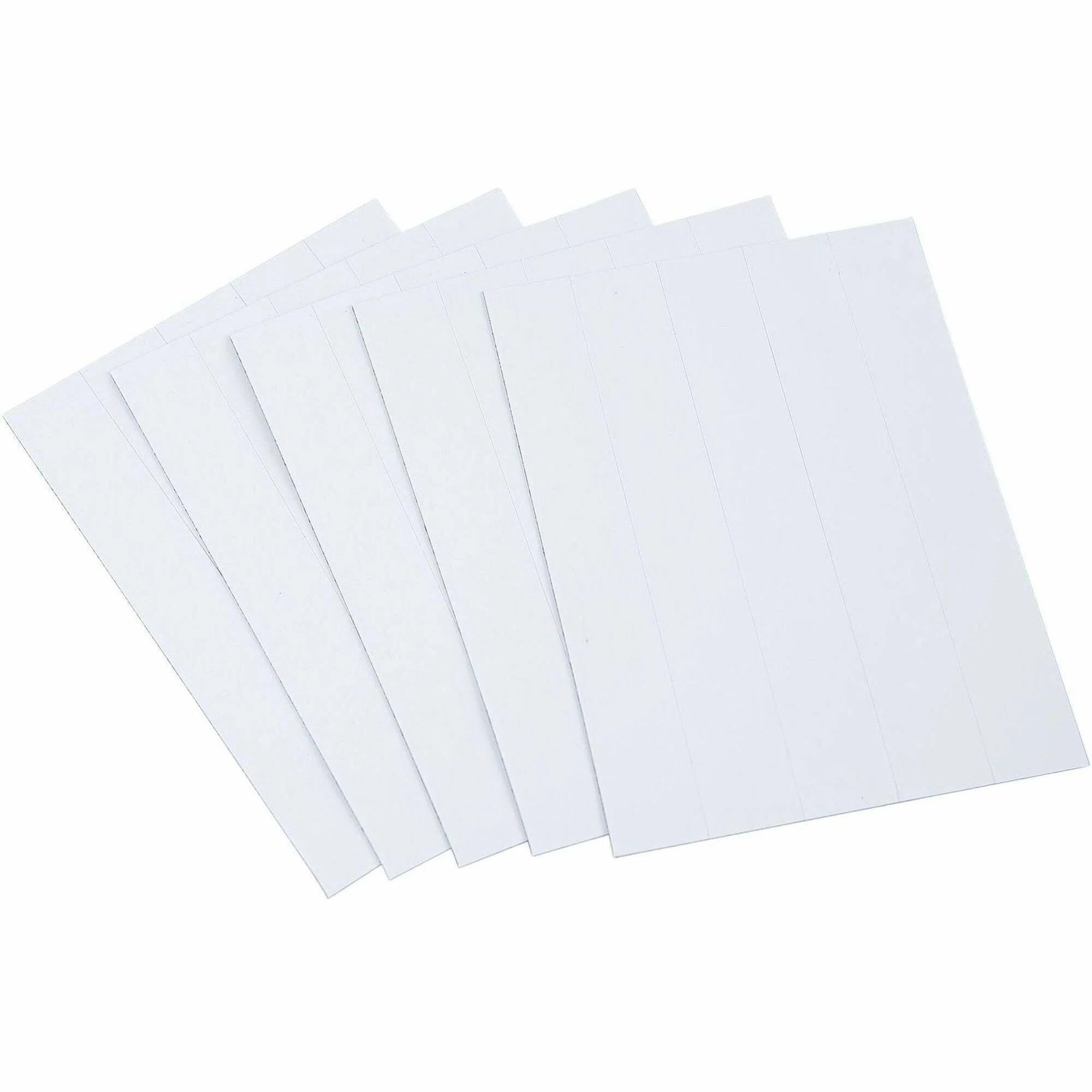 MasterVision Magnetic Dry Erase Strips - White - 6’’x0.88’’ - 25 Pack - Board & Easel Accessories