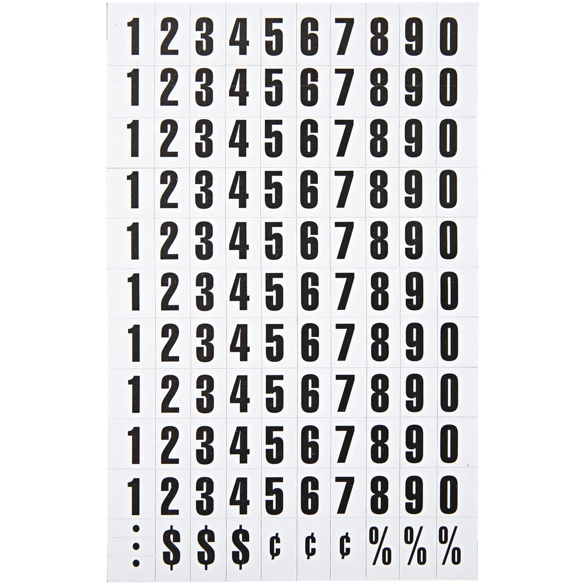 MasterVision Magnetic Numbers - Black Vinyl - 0.75’’ x 0.50’’ - 110/Pack - Letters &