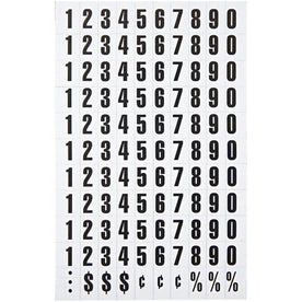 MasterVision Magnetic Numbers - Black Vinyl - 0.75’’ x 0.50’’ - 110/Pack - Letters &