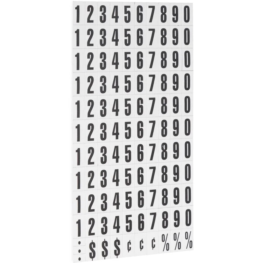 MasterVision Magnetic Numbers - Black Vinyl - 0.75’’ x 0.50’’ - 110/Pack - Letters &