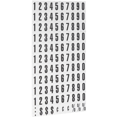MasterVision Magnetic Numbers - Black Vinyl - 0.75’’ x 0.50’’ - 110/Pack - Letters &