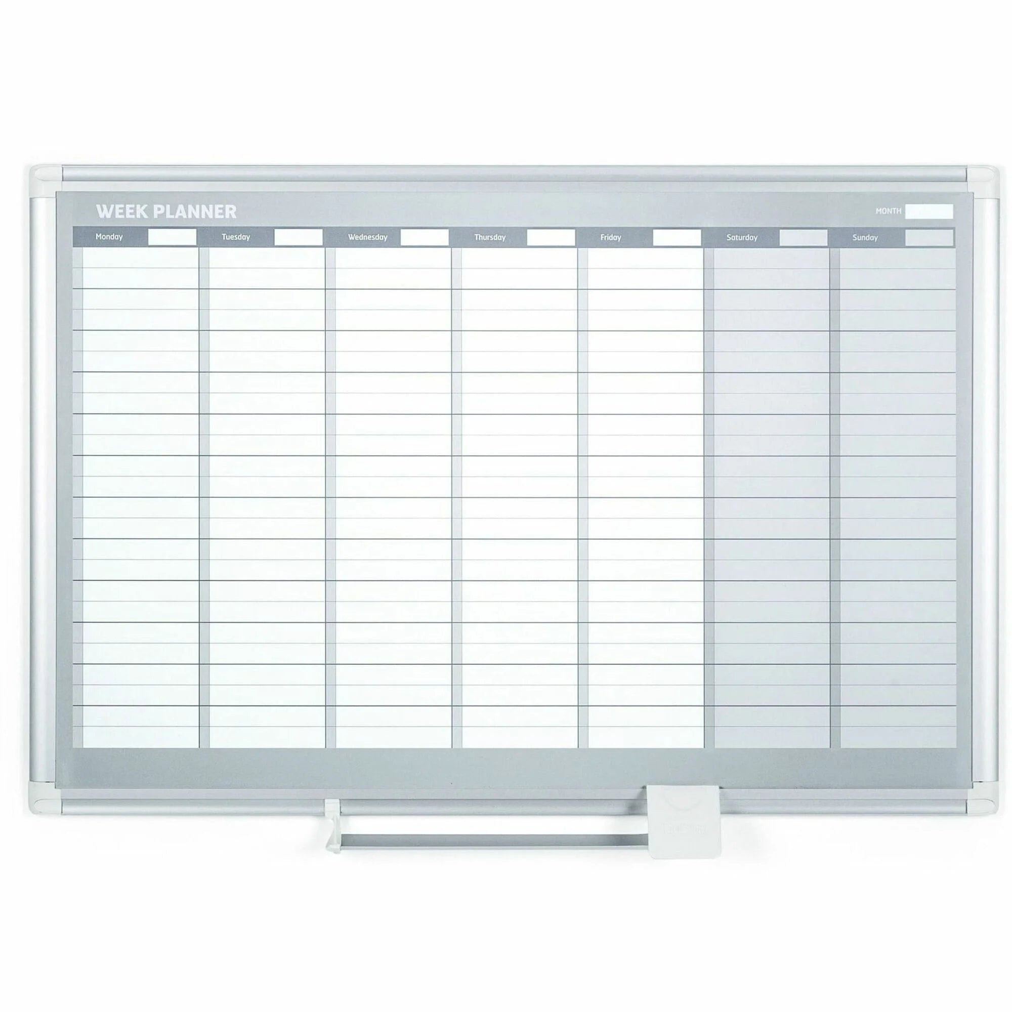 MasterVision Magnetic Planning Board: Weekly 1-Week Organizer - 24’’x36’’ Aluminum - Scratch & Ghost Resistant - Boards