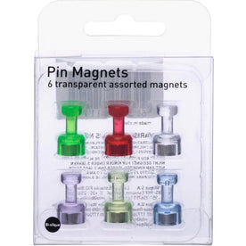 MasterVision Magnetic Push Pins - 0.3’’ Diameter - Set of 3 Colors - Board & Easel Accessories