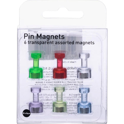 MasterVision Magnetic Push Pins - 0.3’’ Diameter - Set of 3 Colors - Board & Easel Accessories