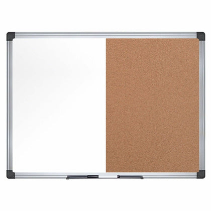 MasterVision Maya Series Dry-Erase Combo Board - Durable 36x48 Cork & Melamine - Boards