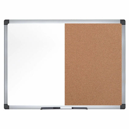 MasterVision Maya Series Dry-Erase Combo Board - Durable 48x72 Cork & Melamine - Boards