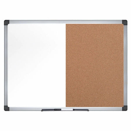MasterVision Maya Series Dry-Erase Combo Board - Durable 48x72 Cork & Melamine - Boards