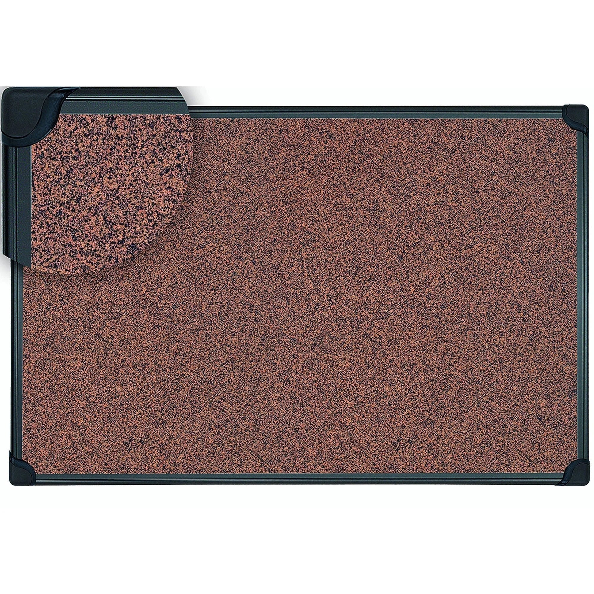 MasterVision Maya Series Techcork Board: 36x24 Brown Rubber Surface Self-healing - Bulletin Boards