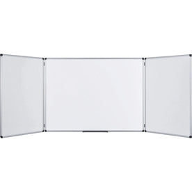 MasterVision Maya Trio Magnetic Whiteboard - 36x96’’ - White Surface - Rectangle - Combo Boards