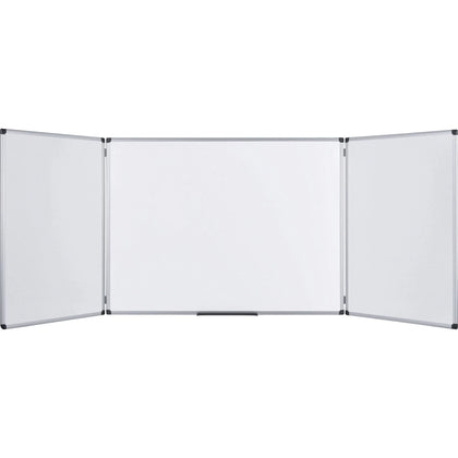 MasterVision Maya Trio Magnetic Whiteboard - 36x96’’ - White Surface - Rectangle - Combo Boards