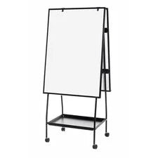 MasterVision Melamine Double-sided Easel - 29.5’’ (2.5 ft) Width x 41.7’’ (3.5 Height - Surface - Black Aluminum Frame