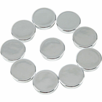 MasterVision Planning Board Magnets - 1’’ Round Silver - 10 Pack - & Easel Accessories