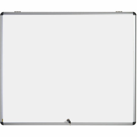 MasterVision SlimLine Enclore Hinged Magnetic Case - Lightweight Aluminum Frame - 45’’ x 37.5’’ - Enclosed Boards