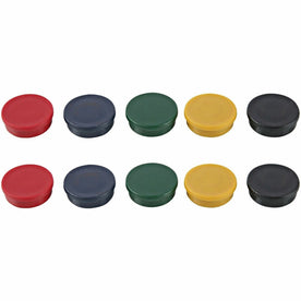 MasterVision Super Magnets: 0.9’’ Round 10-Pack Gray - Board & Easel Accessories