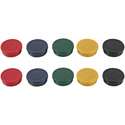 MasterVision Super Magnets: 0.9’’ Round 10-Pack Gray - Board & Easel Accessories