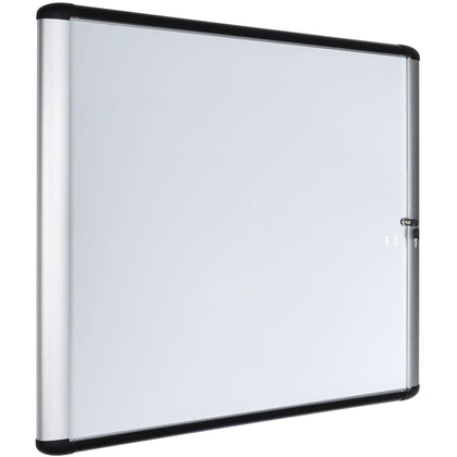 MasterVision Swing Door Enclosed Dry-Erase Board - 39x48’’ White Porcelain Steel Surface - Boards