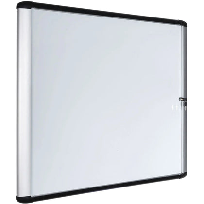 MasterVision Swing Door Enclosed Dry-Erase Board - 39x48’’ White Porcelain Steel Surface - Boards