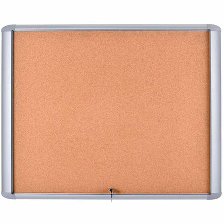 MasterVision Water-Resistant Enclosed Corkboard - 2000