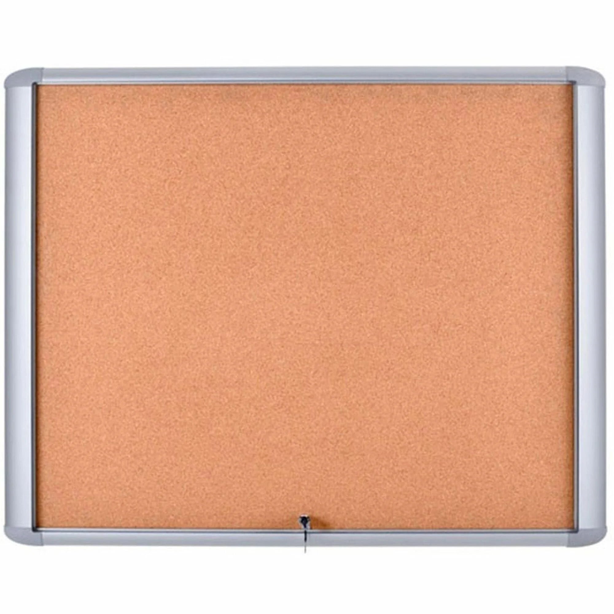 MasterVision Water-Resistant Enclosed Corkboard - 30x26.50’’ - Light Brown Cork Surface - Boards