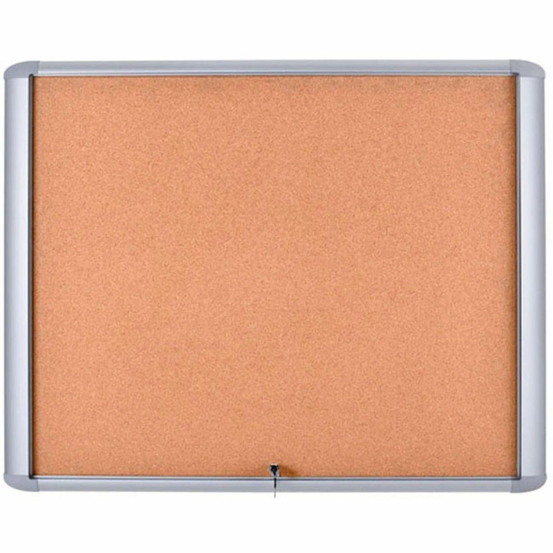 MasterVision Water-Resistant Enclosed Corkboard - 30x26.50’’ - Light Brown Cork Surface - Boards