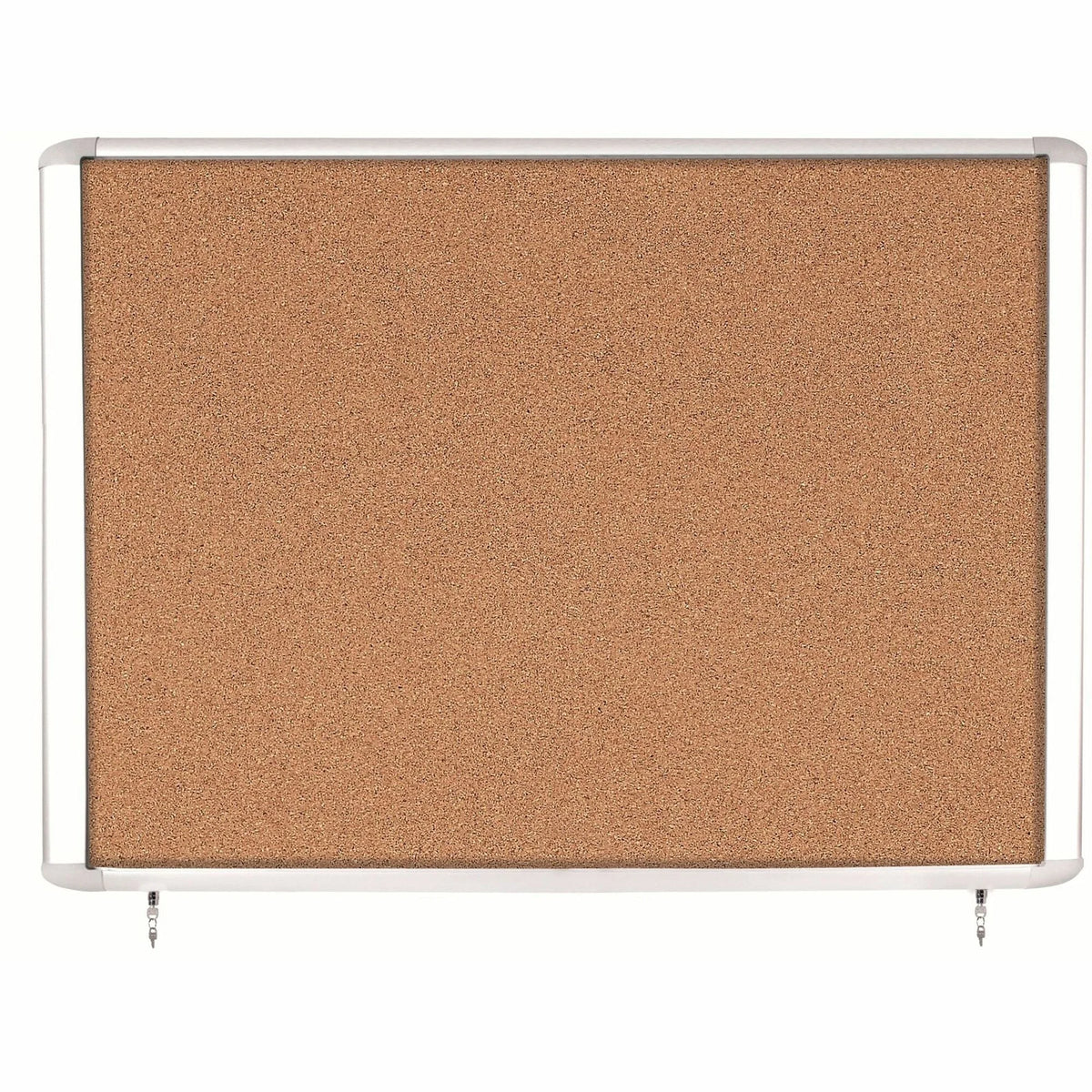 MasterVision Water-Resistant Enclosed Corkboard - 47’’x38.30’’ - Light Brown Cork Surface - Boards