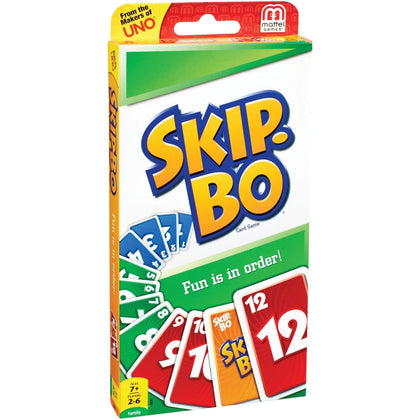 Mattel Skip-Bo Card Game: Fun Strategy for 2-6 Players - Games & Puzzles