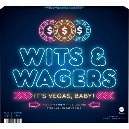 Mattel Wits & Wagers: Vegas Edition - Fun Party Card Game - Games Puzzles