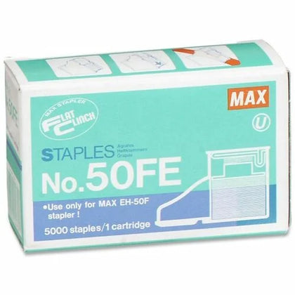 MAX Flat Clinch Heavy-Duty Stapler Cartridge - 5/16’’ Leg - 3/8’’ Crown - 5000/Box - Staples & Staple Removers