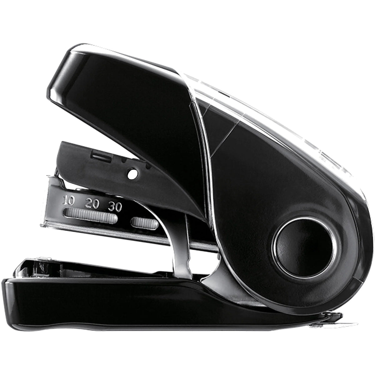 MAX Flat Clinch Mini Stapler: Staples Up to 25 Sheets - Black - Staplers