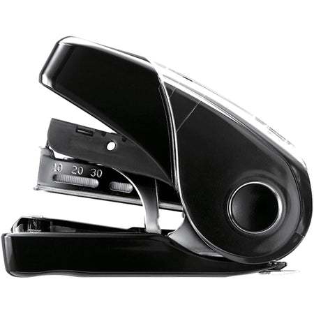 MAX Flat Clinch Mini Stapler: Staples Up to 25 Sheets - Black - Staplers