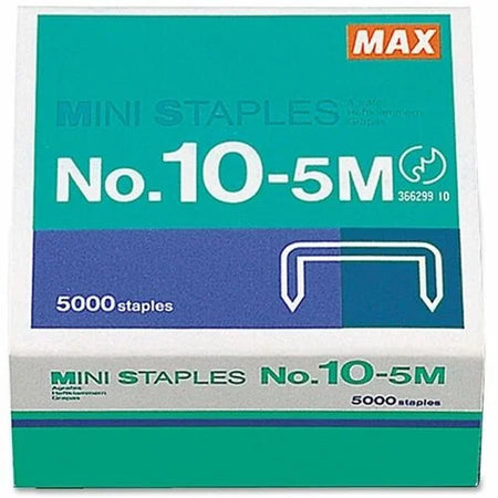 MAX HD-10DF Mini Staples: Heavy Duty 3/16’’ Leg 5/16’’ Crown - 5000/Box - Staples & Staple Removers
