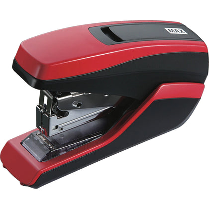 MAX HD-55FL Stapler: Staples 35 Sheets - Holds 100 - 24/26 Size - 1.34’’ Throat - Red/Black - Staplers