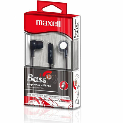 Maxell B-13 Earset: Wired Earbud in Black - Headphones