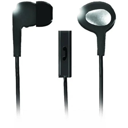Maxell Earbuds with Mic & Remote - Stereo Sound Wired Binaural - Black - Headphones
