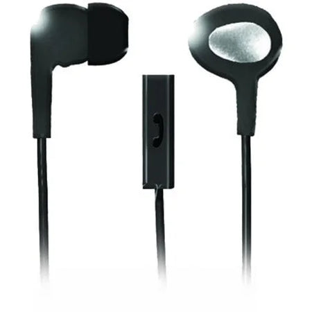 Maxell Earbuds with Mic & Remote - Stereo Sound Wired Binaural - Black - Headphones